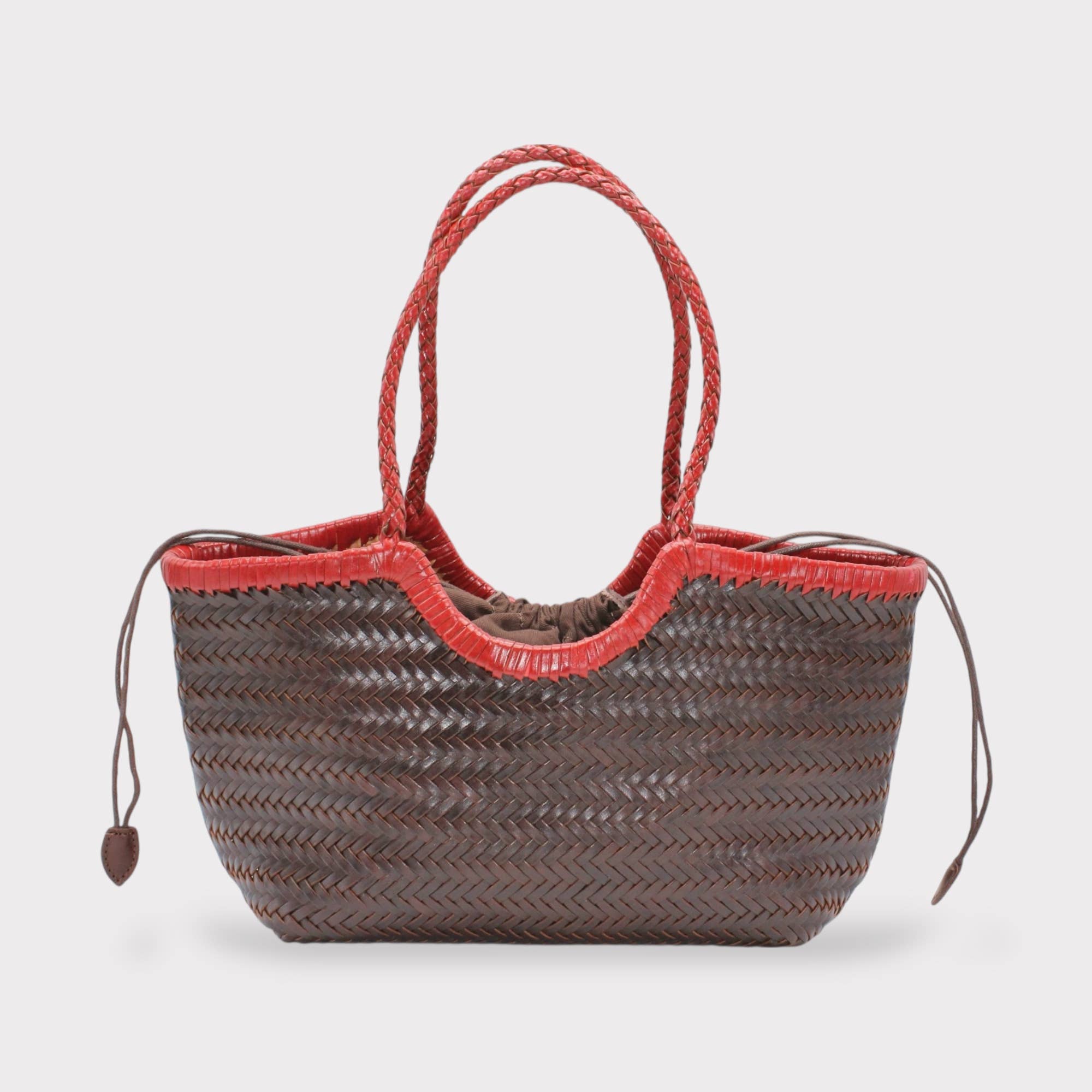 Sook Stainable - Vente Tote bag – femme - Carmel - Sac fourre-tout en cuir en U tissé à la main18