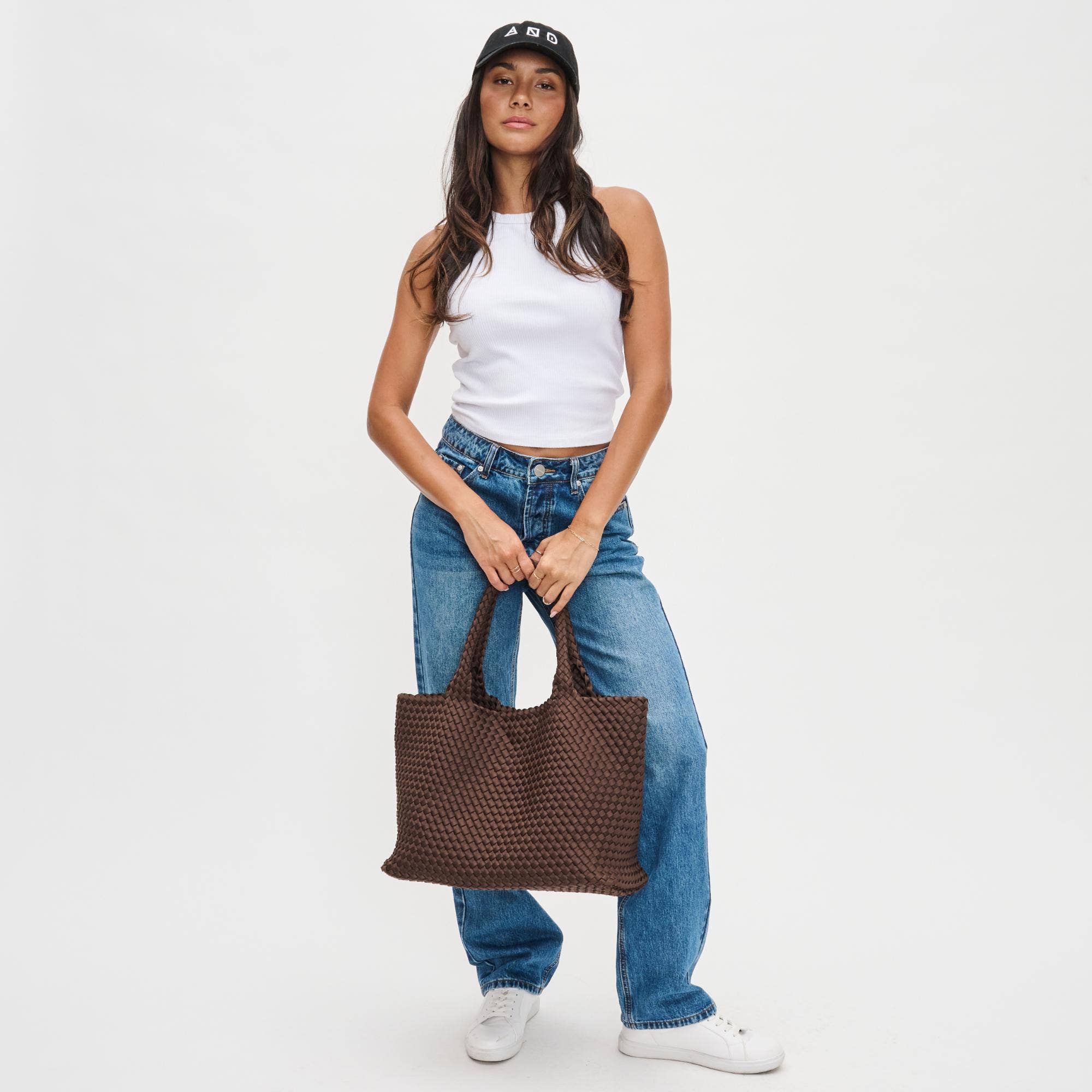 Sol and Selene – Großhandel Tragetasche – Damen – Große gewebte Neopren-Tasche "Sky's The Limit"138