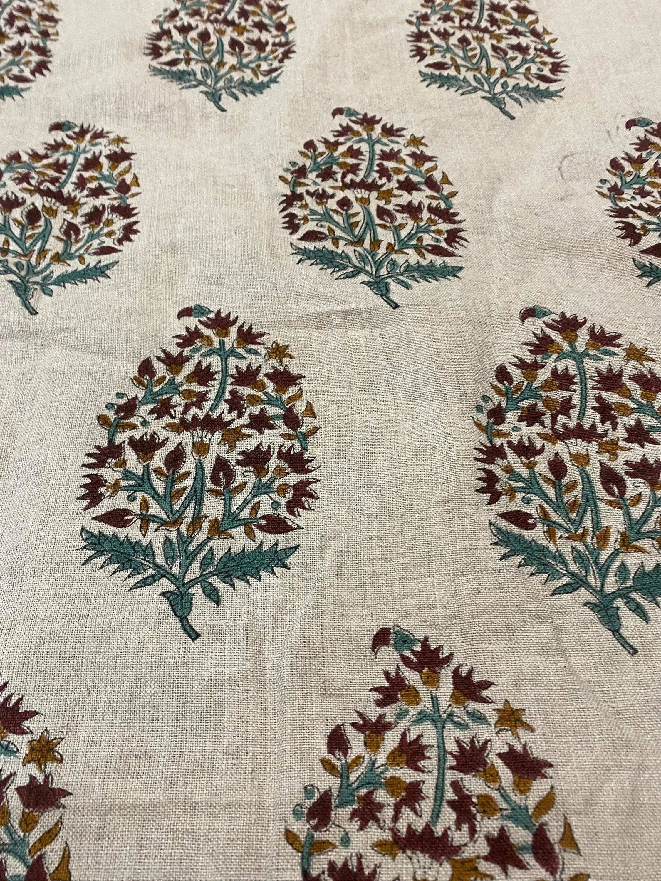 Thread To Form - Wholesale Fabric - Brittany Hand Block Printed Linen by the Yard4