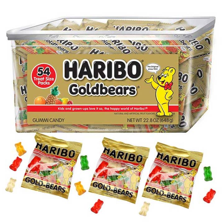 I Got Your Candy – Großhandel Weingummi – Haribo Goldbären Mini-Packungen Fruchtgummi 14 g – 54 Stück