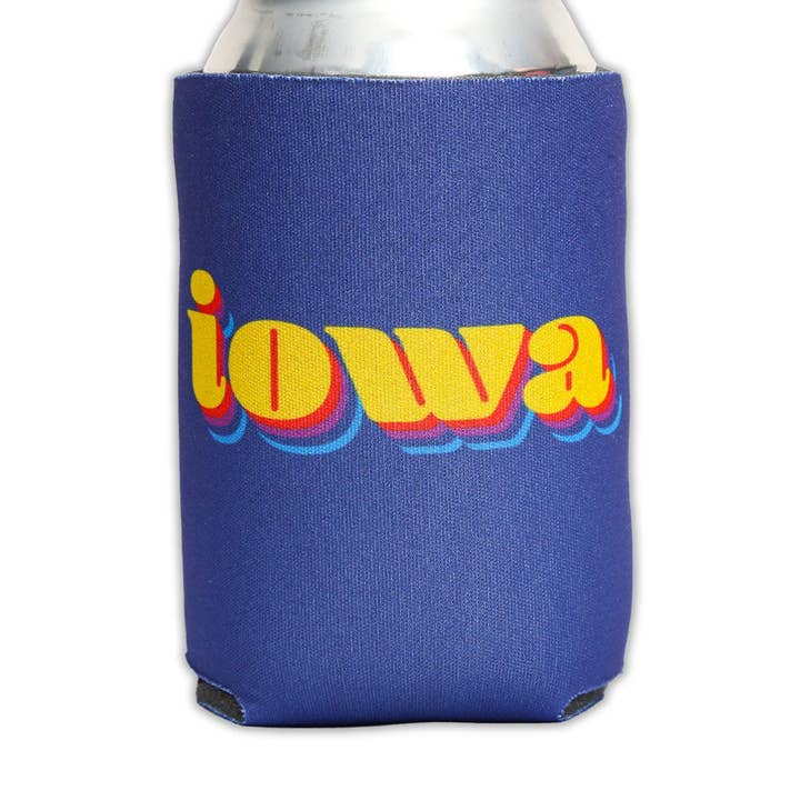 Bozz Prints - Wholesale Drink huggers & koozies - Iowa Retro Can Cooler0