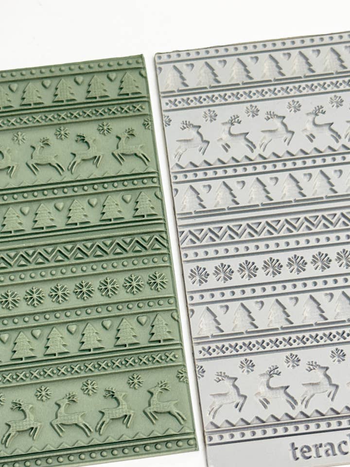 Weihnachtspullover-Muster Gummitexturmatte für den Großhandel von Tera Clay