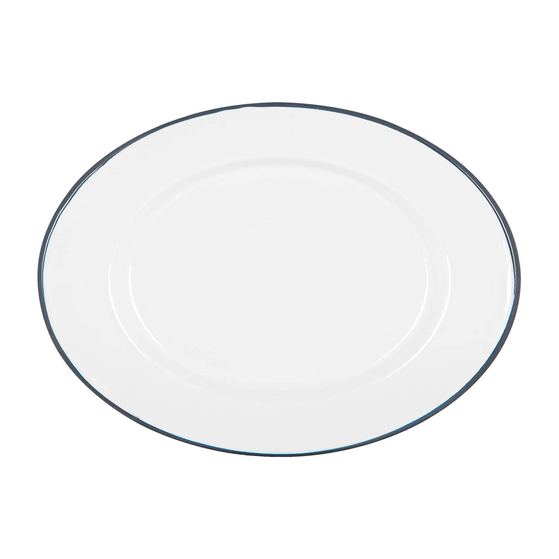 Rinkit Ltd – wholesale Platter – White Enamel Serving Platter - 30cm x 22cm7