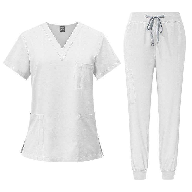 FurDecoration - Venta al por mayor Uniforme de sanidad - Mujer - Traje de pijama médico de manga corta y pierna recta7