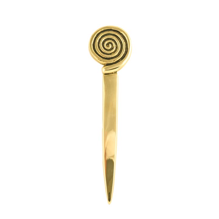 Letter Opener Spiral Design, Solid Brass Desk Accessory for wholesale by ARTIA LTD