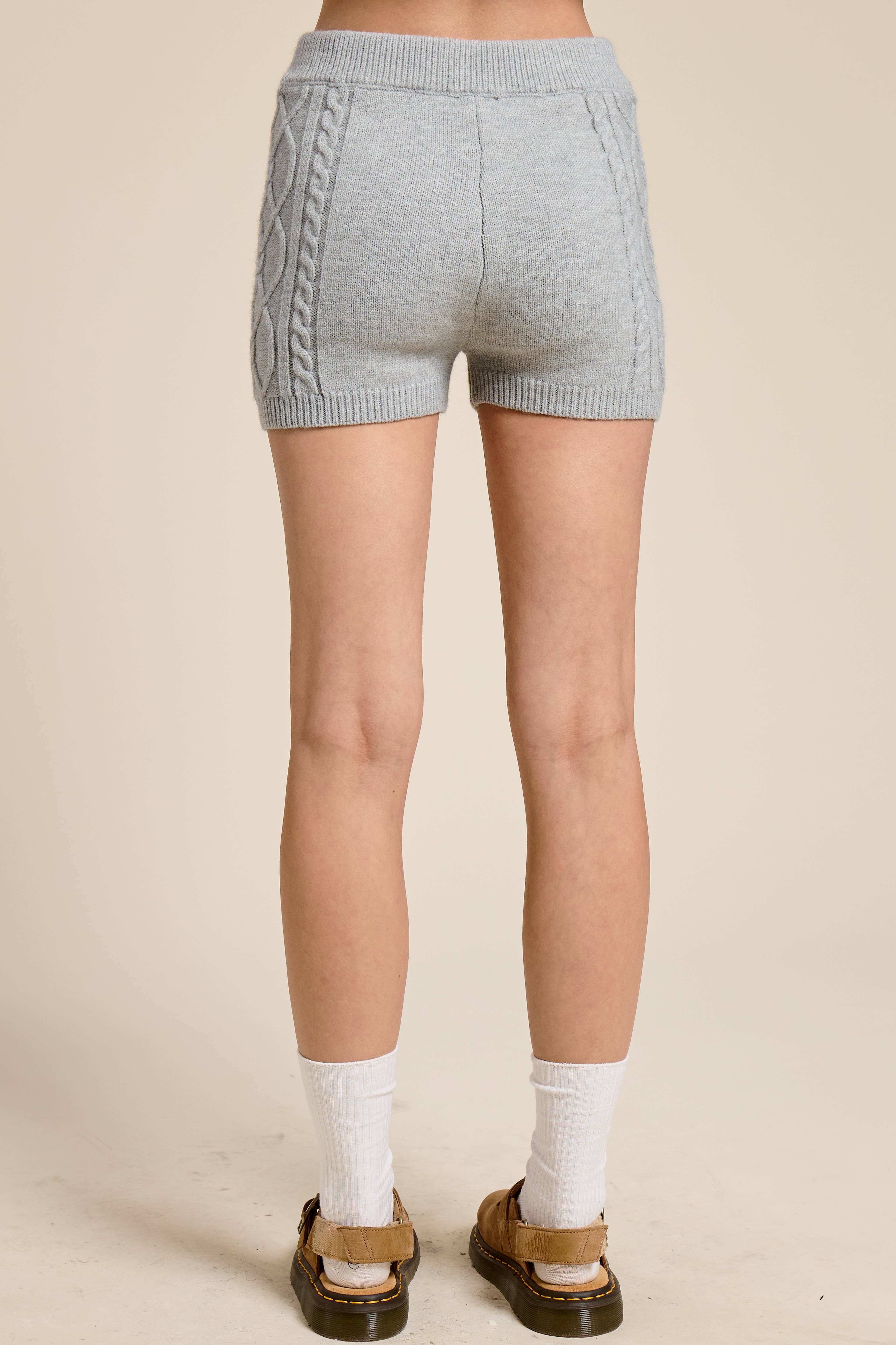 Mimosa - Wholesale Top & Short Set (NOT Loungewear) - Women's - Cable Knit Sweater and Shorts Set6