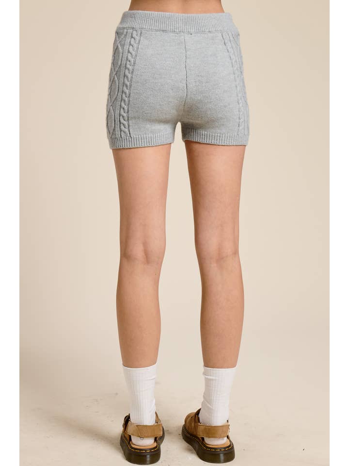 Mimosa - Wholesale Top & Short Set (NOT Loungewear) - Women's - Cable Knit Sweater and Shorts Set6