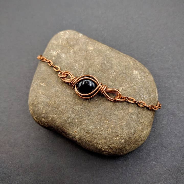 Mossy Mushroom – Engroshandel Armbånd med led og kæde – Obsidian armbånd, Yule Gaver til hekse, Jordforbindelse smykker, Åndelig bryllupsgave til hende, guddommelige feminine smykker, hedenske tilbehør