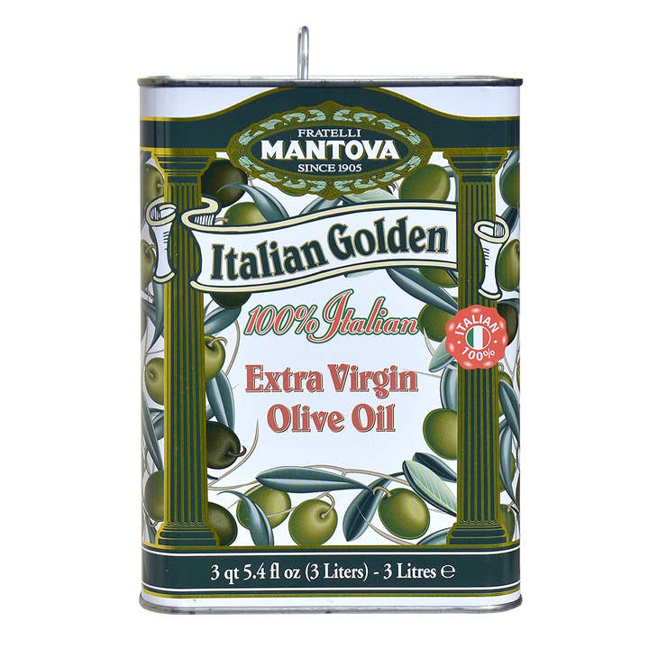 Fine Italian Food - Wholesale Olive Oil - Mantova Italian Golden Extra Virgin Olive Oil, 102 fl. oz.