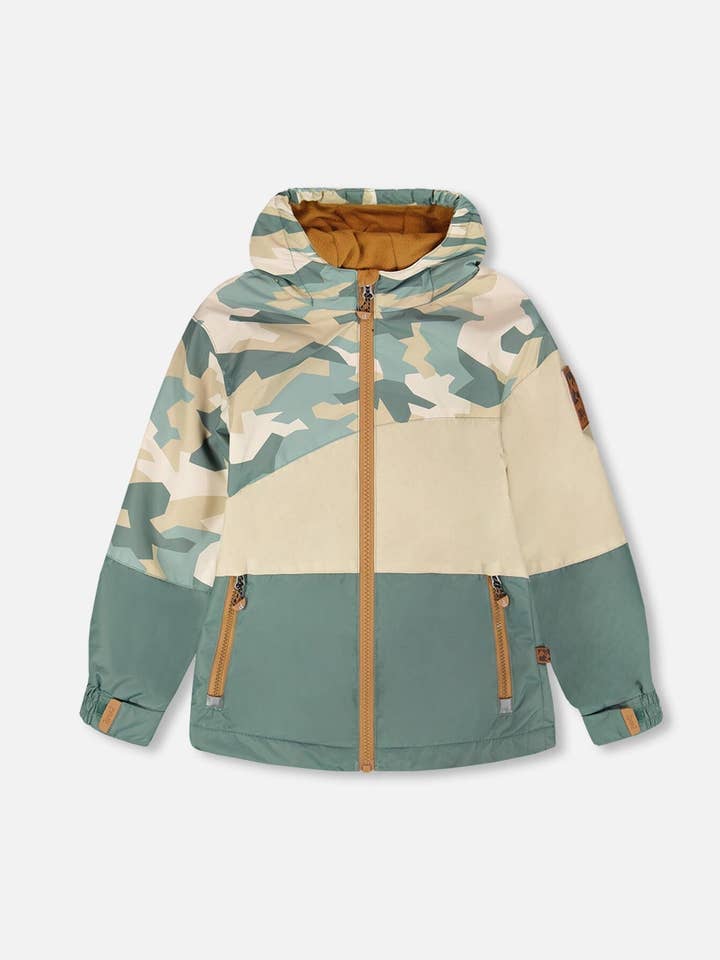 Veste mi-saison imprimé camouflage vert pour la vente par Deux par Deux