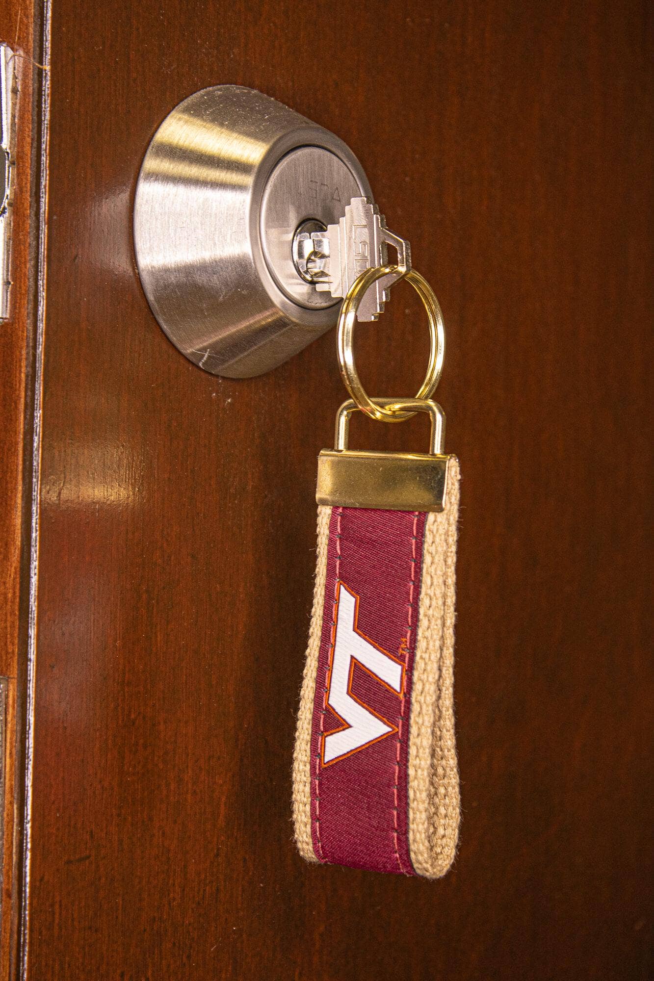 Zep-Pro - Wholesale Keychain - Unisex - Virginia Tech Hokies Collegiate Woven Ribbon Key Chain. Hokies Key Fob. VT Gift. VT Hokies Key Ring. Brass Clasp and O-Ring.1