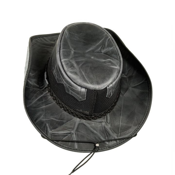 American Hat Makers – Engroshandel Cowboyhat - Unisex – Outback Læder Cowboyhat - Stil Stampede10