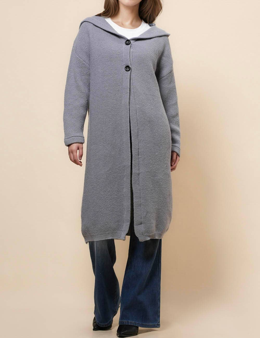 Sweetkama – Engroshandel Cardigan - Dame – Knap Hættetrøje Ensfarvet Sweaterfrakke Cardigan16