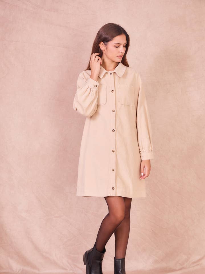 DELAUNAY – 100% Cotton Shirt Dress for wholesale by Calie Paris