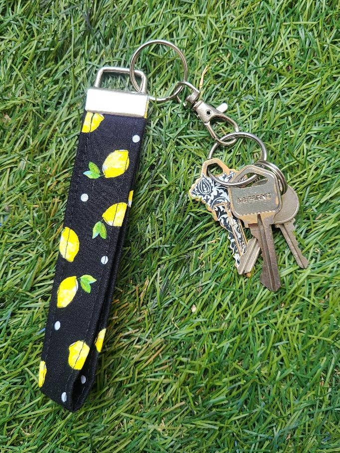 Lemons Keychain Wristlet for wholesale by Harlow's Garden Gifts