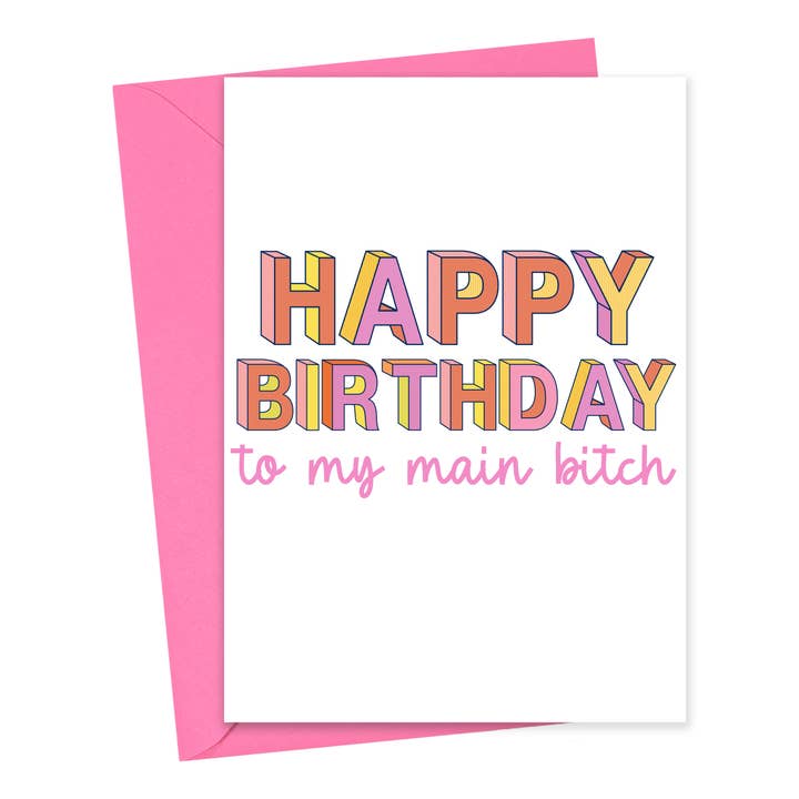 Bitch Funny Birthday Card Birthday Greeting Cards for Women for wholesale by R is for Robo