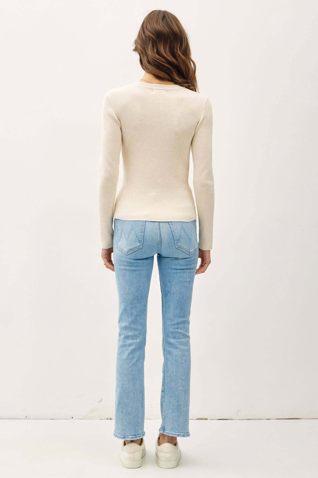 Be Cool - Wholesale Knit Sweater - Women's - CLASSIC CREWNECK LONG SLEEVE RIB SWEATER 25