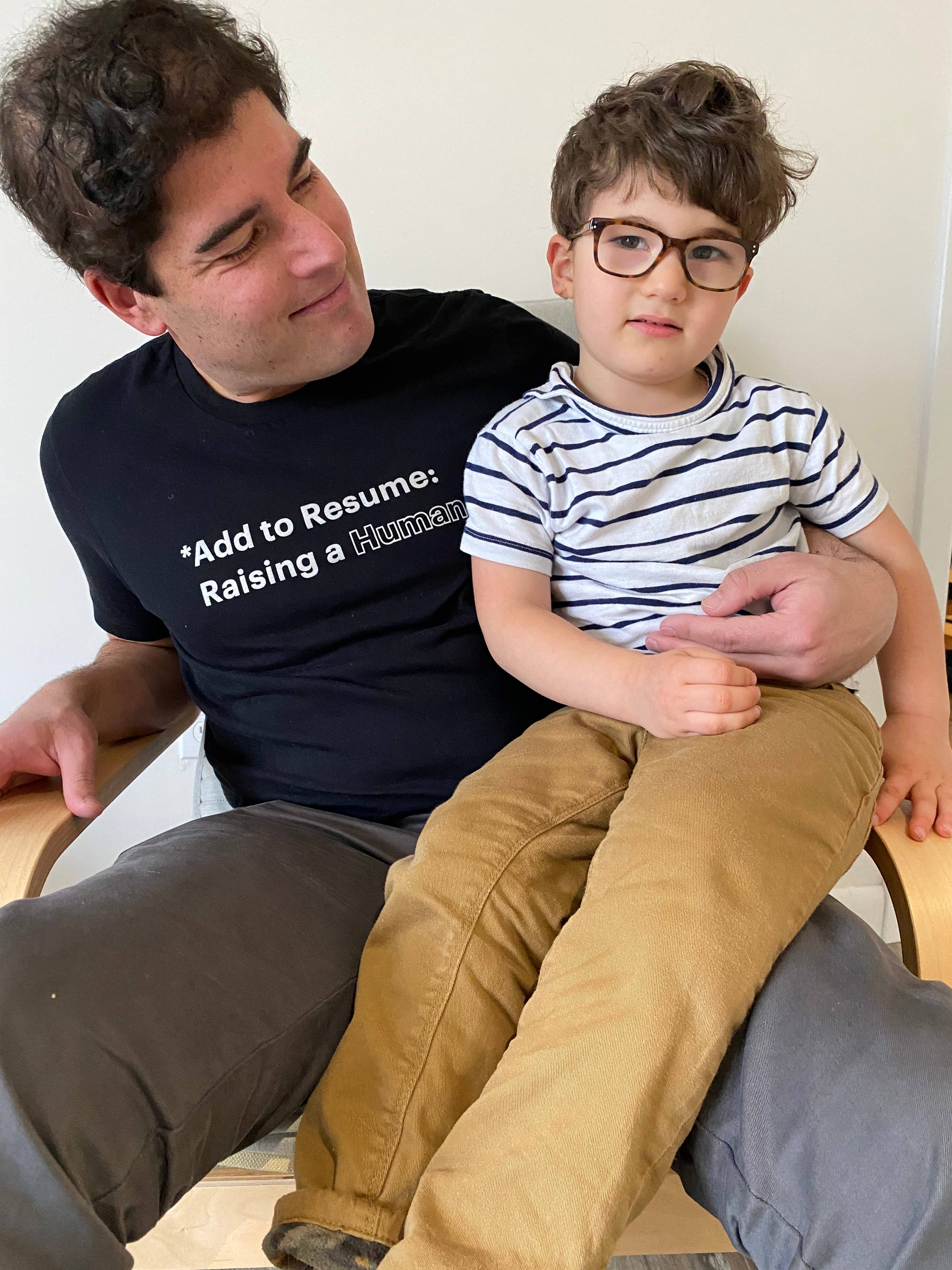 Superkin - Wholesale Screen Printed T-Shirt - Unisex - Add to Resume: Raising A Human Tee - Black1