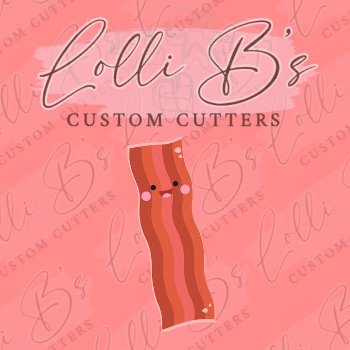 Bacon 01 Cookie Cutter for wholesale by Lolli B Custom Cutters