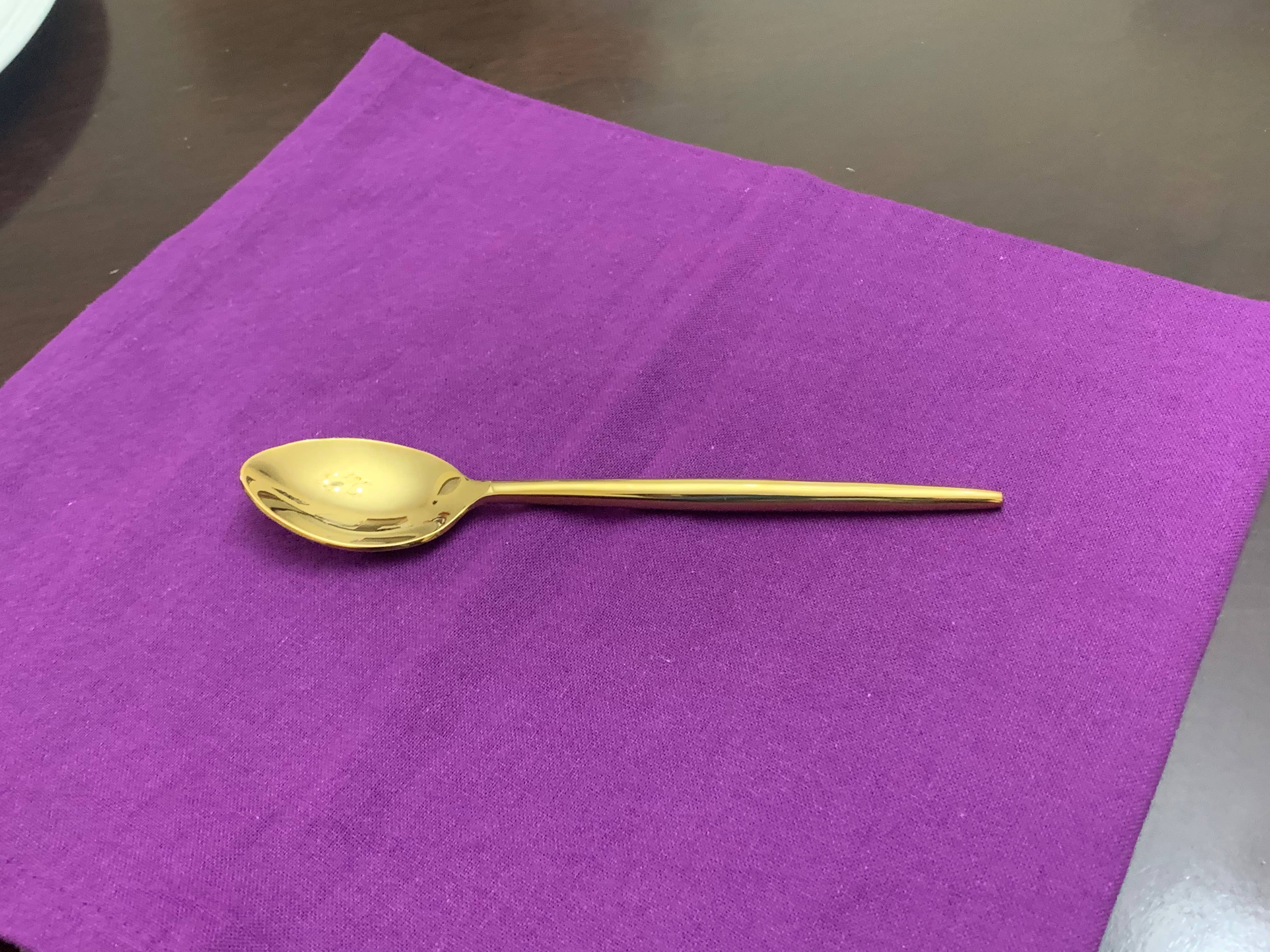 Vibhsa - Vente Set de couverts - Vibhsa Service d'argenterie moderne dorée de 20 pièces, pour 4 personnes4