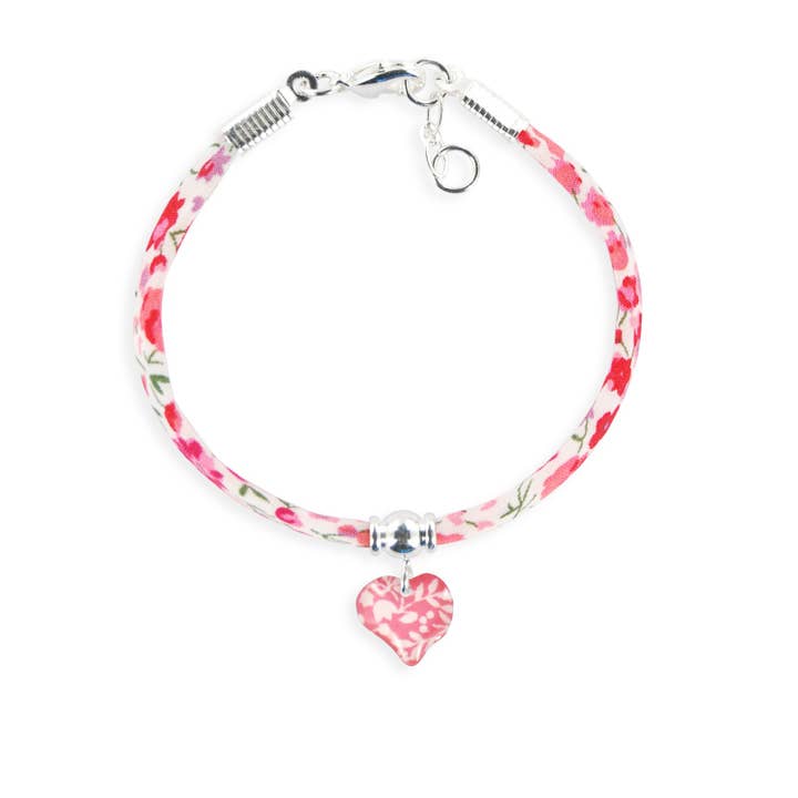 Pulsera infantil Liberty con corazón de 4 mm para venta al por mayor de Ribambelle Bijoux Enfants