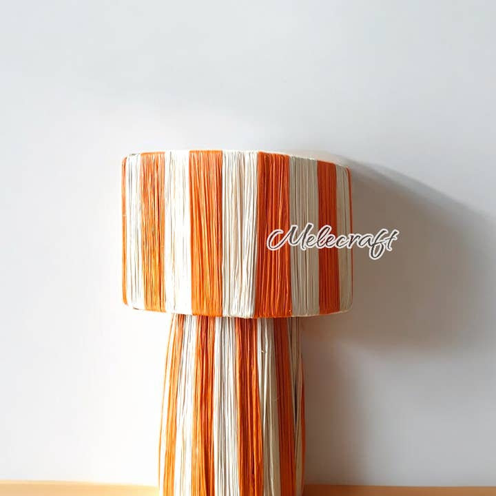 Melecraft - Wholesale Lamp Shade - Handmade Raffia Table Lamp - Natural Boho Decor Accent4