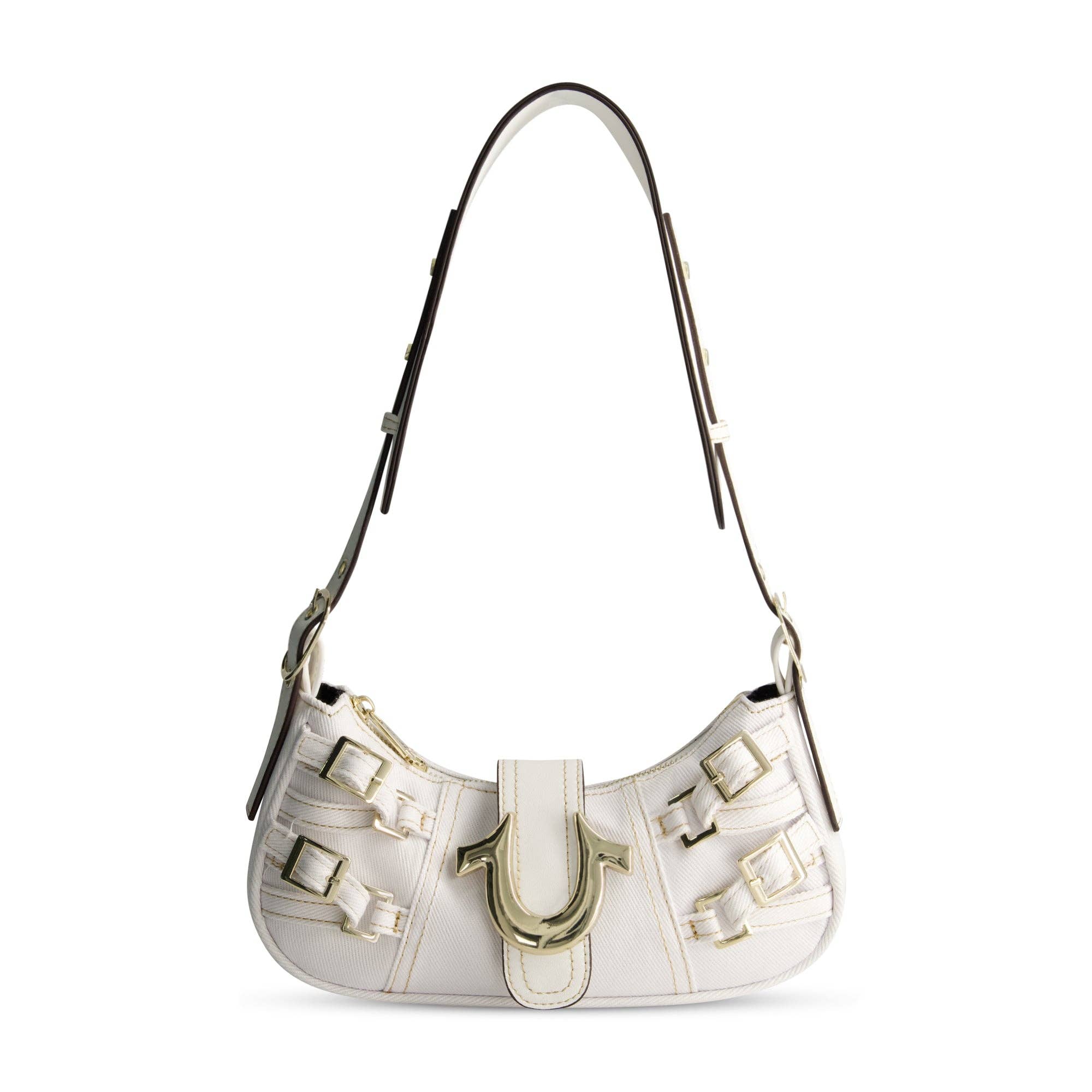 True Religion - Wholesale Shoulder Bag - Women's - True Religion Multi-Strap Denim Shoulder Bag, WHITE0