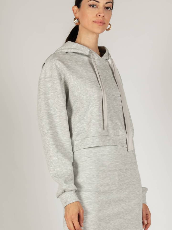 P. CILL - Wholesale Hoodie - Women's - P. CILL Butter Modal Cropped Hoodie Top