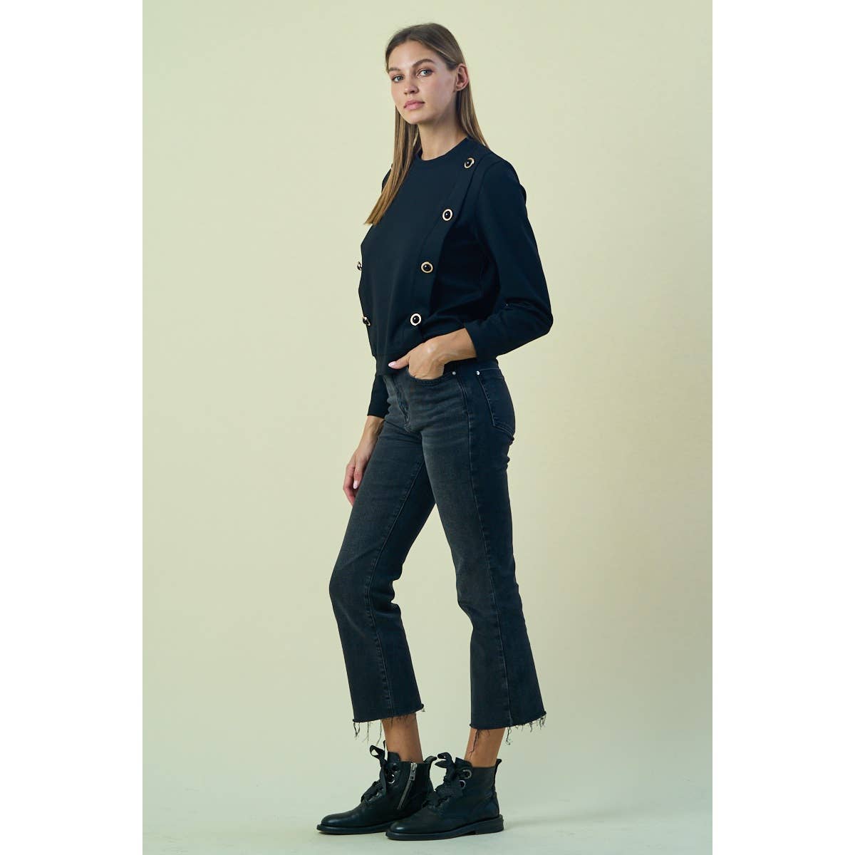 The GREii – wholesale Knit top – Women's – Santa Novelty Elegant Knit Top with Button Details5