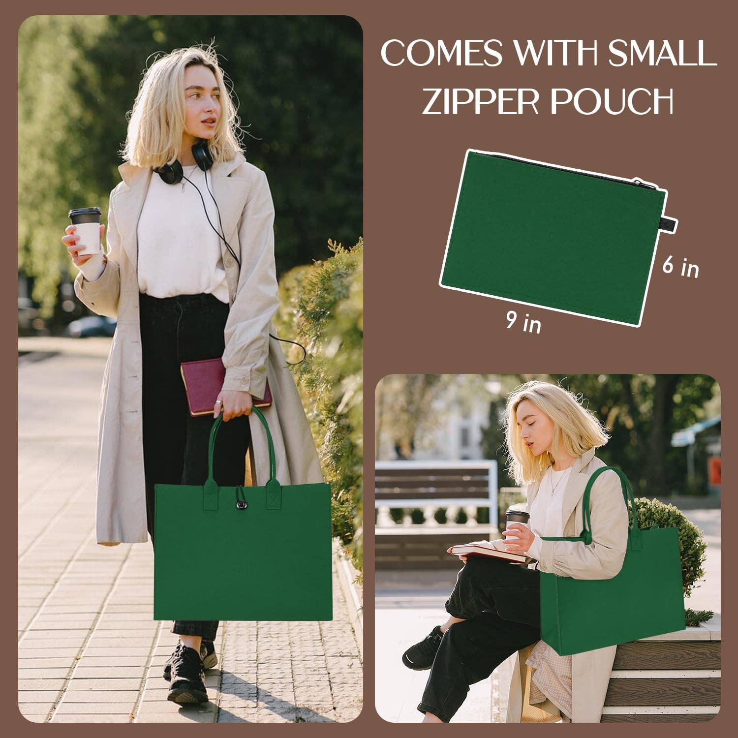 wandf – wholesale Livsmedels-/Shoppingväska – ECOHUB tålig återanvändbar kasse i återvunnet filttyg24