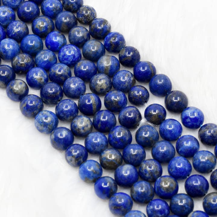 AK Healing Crystals - Wholesale Beads - Lapis Lazuli Round Beads, Crystal Bead Jewelry 4-12mm