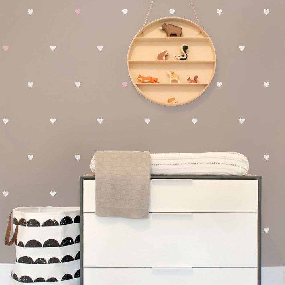 Simple Shapes - Wholesale Wall Decal/Stickers - Small Hearts Wall Decal1