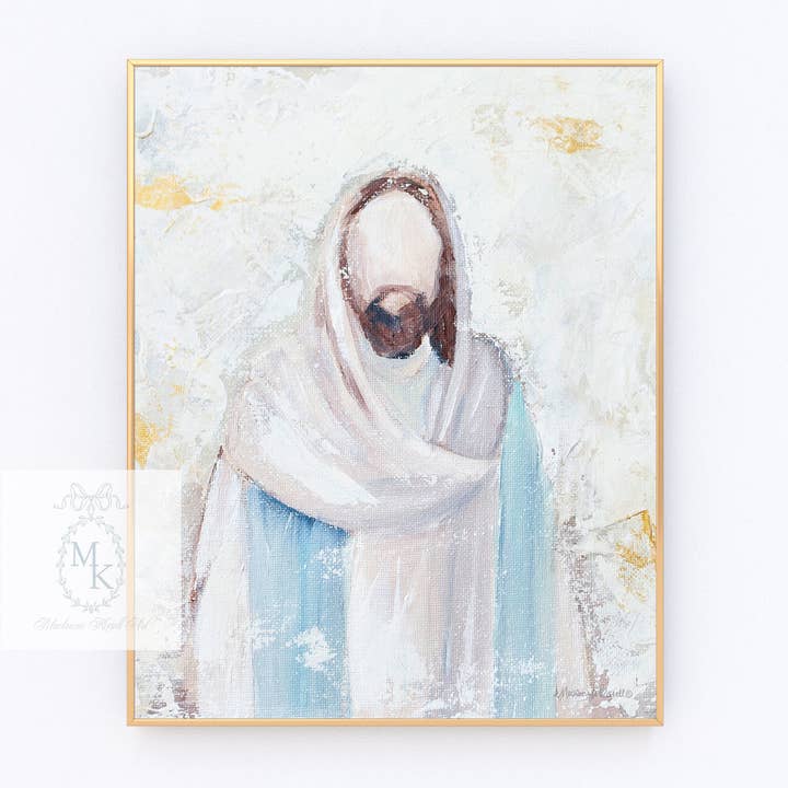 'Good Shepherd' Jesus Paper Print for wholesale by Mackenzie Kissell Art
