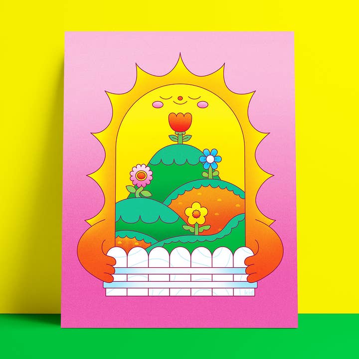 Stampa artistica Sun's Garden | Estate | Positività | Buone vibrazioni per la vendita all'ingrosso da parte di Kidnichols