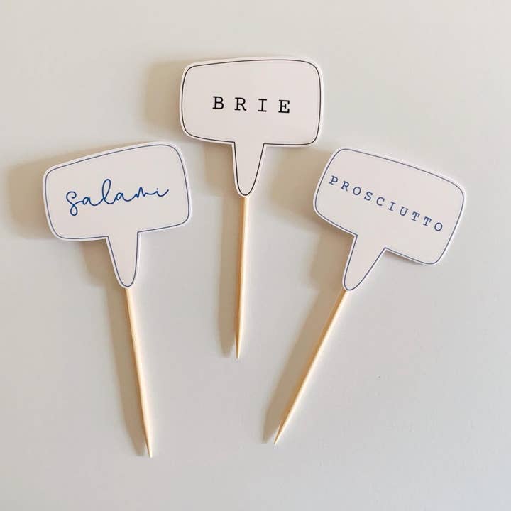 Custom Cheese & Charcuterie Board Markers And Picks for wholesale by Uncouth Coco