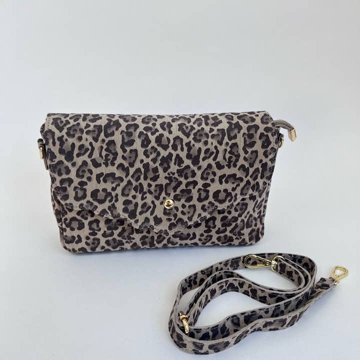 Wauw - Wholesale Shoulder Bag - Women's - Elin Leopard Bag | 100% Suede