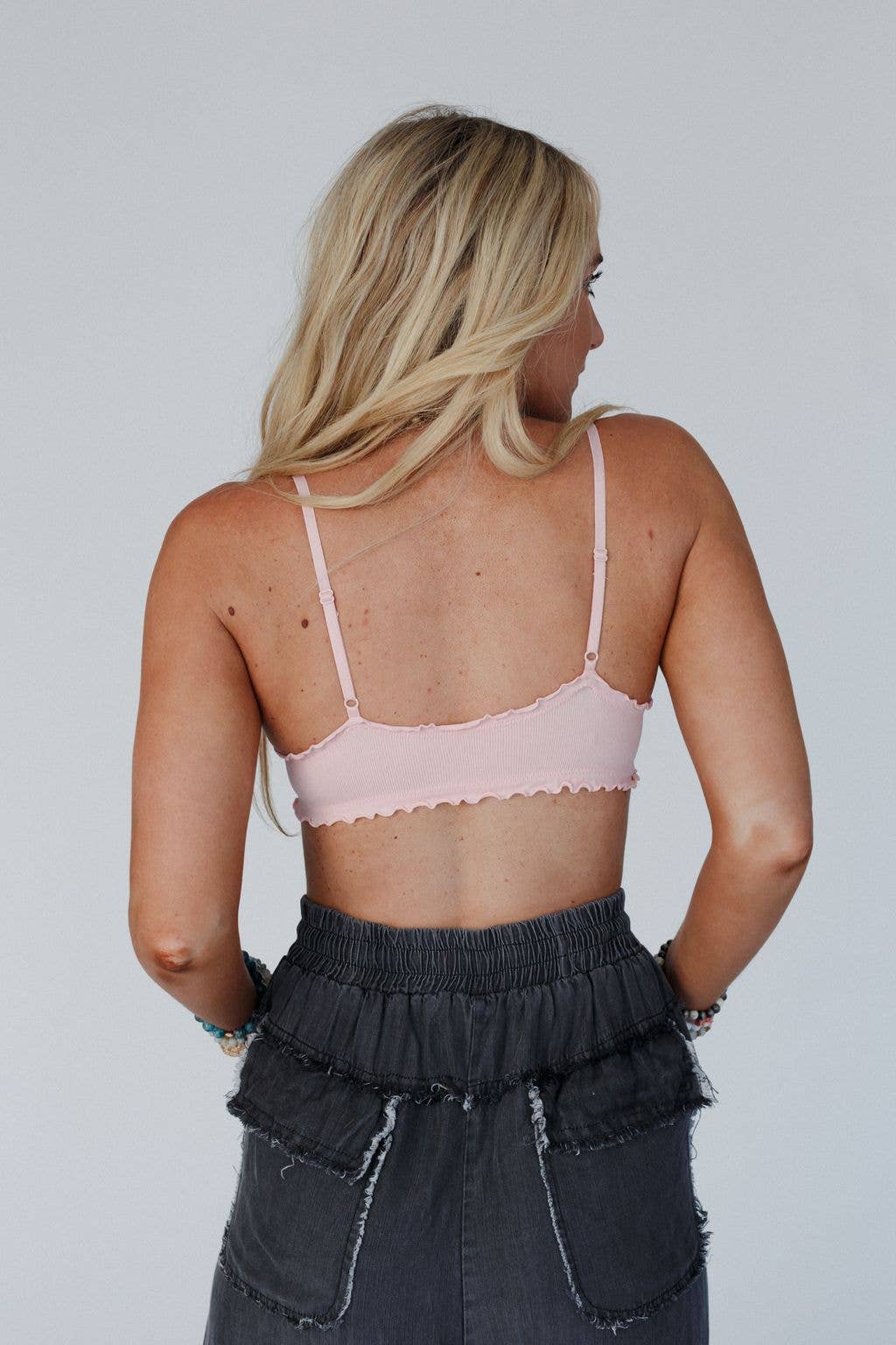 Three Bird Nest - Vente Brassière – femme - Bralette Alix Bow - Rose1