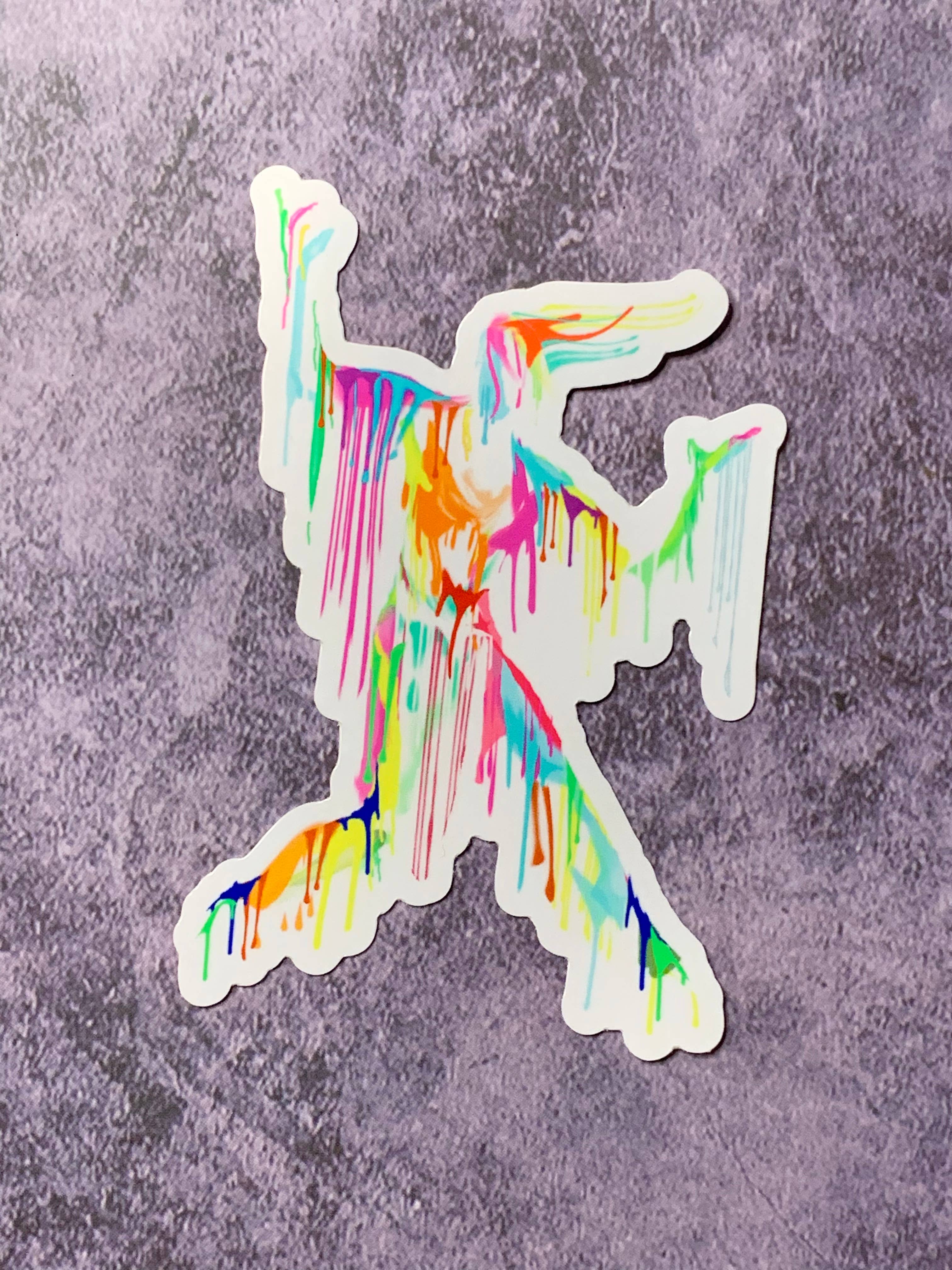 Denali & Co. - Wholesale Sticker - Colorful Drip Art Dancer Sticker – 2.6” x 4” Vinyl Sticker4