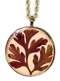 Botanic Inspirations - Collar de helecho rojo, tamaño mediano para venta al por mayor de Shari Dixon