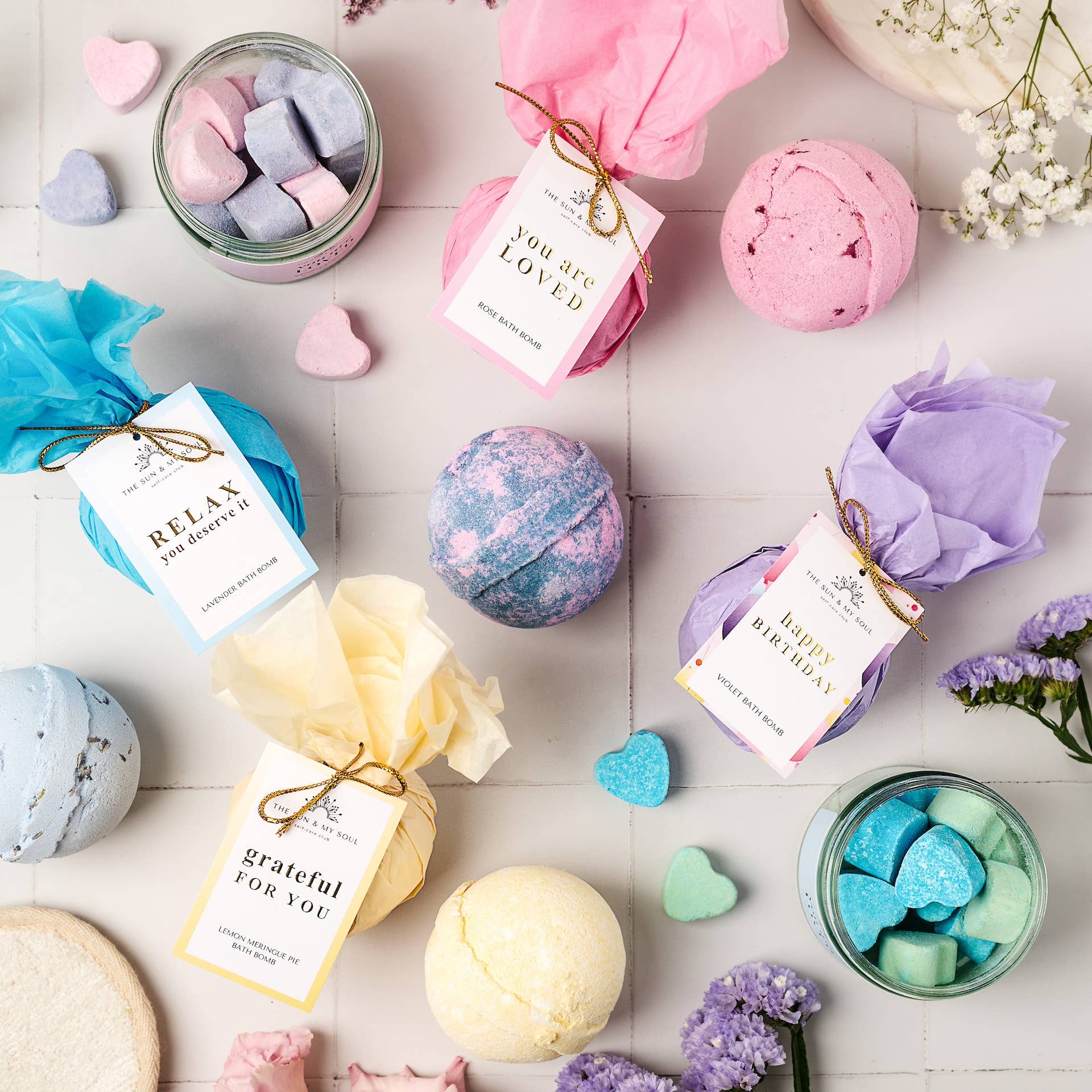 The Sun & My Soul Bath Bomb Soak Wellness Gifts - Wholesale Bath Bomb/Fizz - Happy Birthday Bath Bomb Gift⎜Floral Luxury Bath Bomb Fizzer4