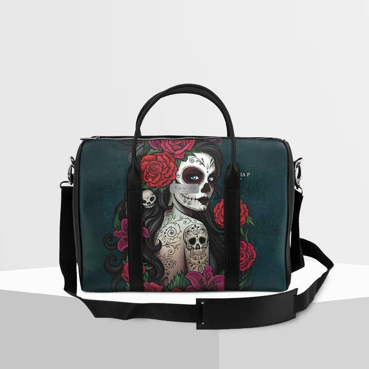 Gracia P Satchel - Kofferbak - Gemaakt in Italiƫ - Santa Muerte voor wholesale door GLOBALSHOP SRL