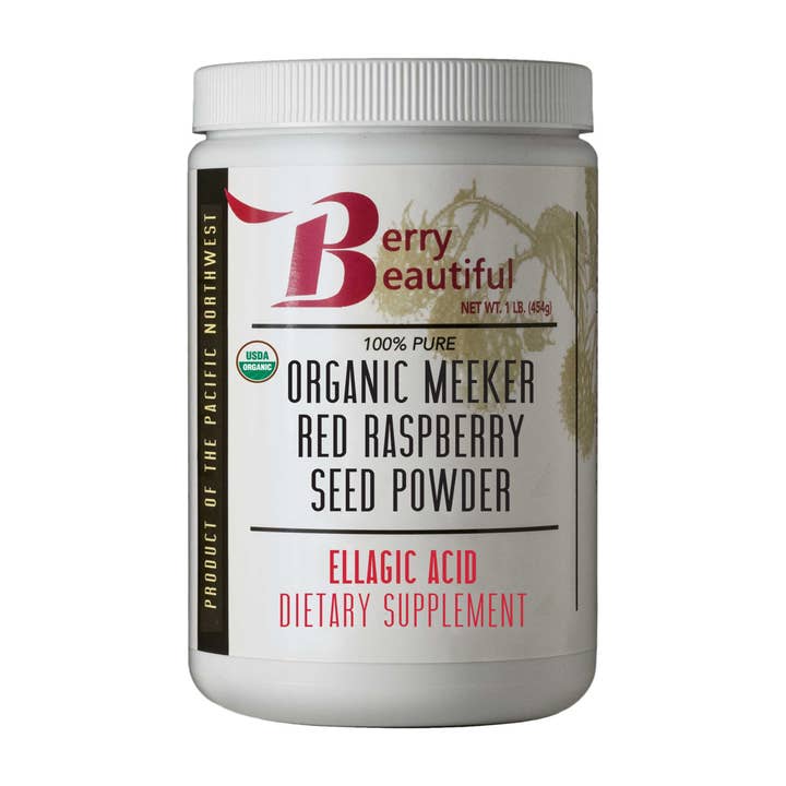 Berry Beautiful – wholesale Protein/superfood powder – Certified Organic Red Raspberry Seed Powder – 1 lb. (454 g)