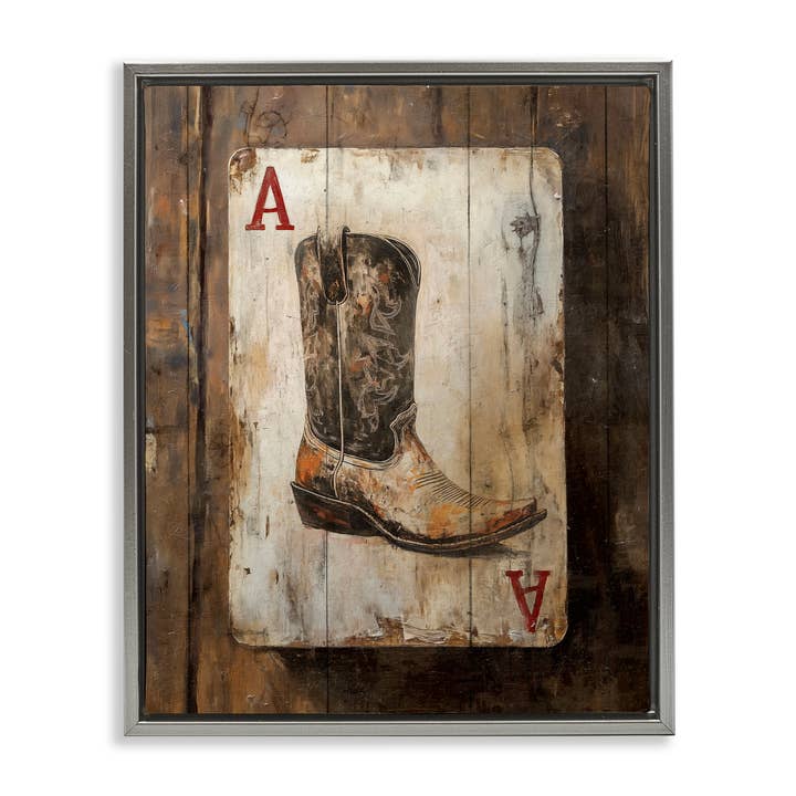 Stupell Industries - Wholesale Wall Sign - Western Rustic Playing Card - Framed Wall Art25