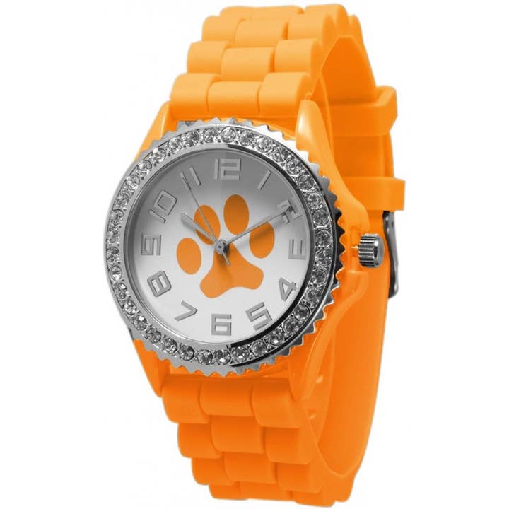 ShopTrendsNow - Vendita all'ingrosso Orologio da polso - Donna - Orologio in silicone con quadrante a forma di zampa con strass in zirconia cubica2