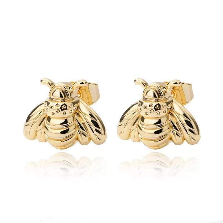 Ellison+Young - Wholesale Stud/Post Earrings - Bumble Bee Stud Earrings1