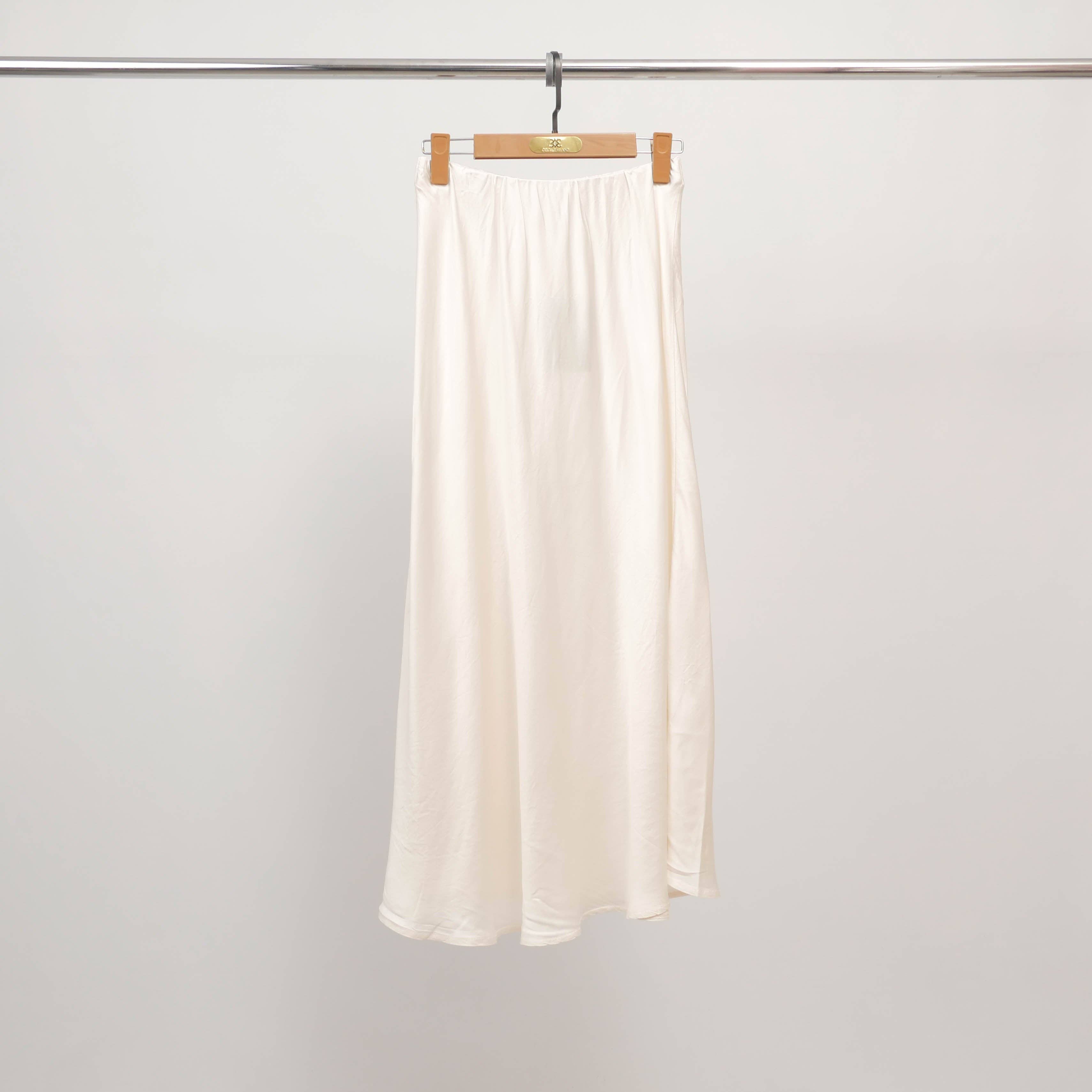 Cecile Wang - Vente Jupe – femme - Jupe midi satinée taille élastique KD6651VS-210