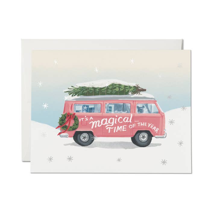 Red Cap Cards - Wholesale Christmas Card - Magical Time of the Year Holiday Greeting Card