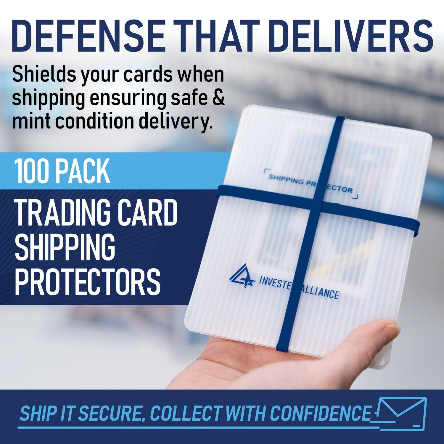 Invested Alliance LLC - Wholesale Card Game - Trading Card Shipping Protector 3.5x4.5 - 100 Pack1