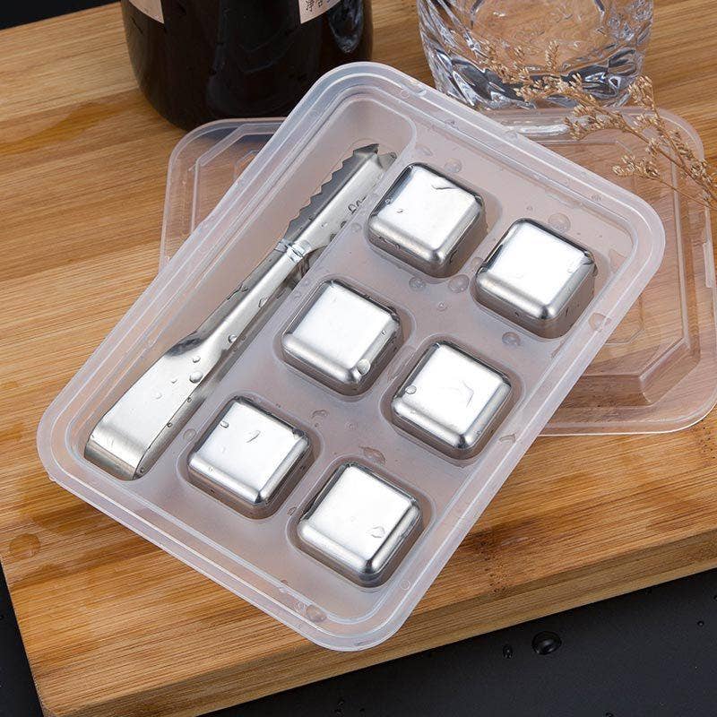 VIGOR - Wholesale Drink Chilling Cubes - Stainless Steel Reusable Ice Cubes with Barman Tongs9
