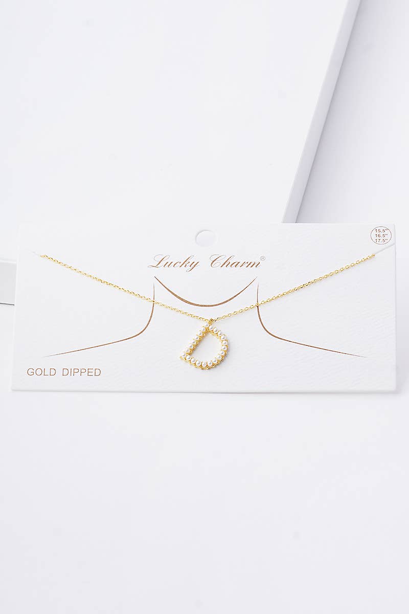 OHBOOBA DESIGN - Vente Colliers à pendentif - Collier initial en perles plaquées or7